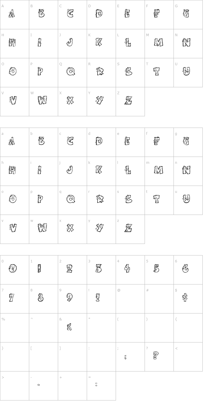 Character Map Party by Tom Font