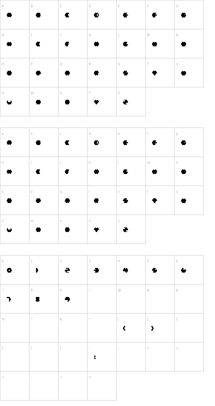 Character Map Payopony Font