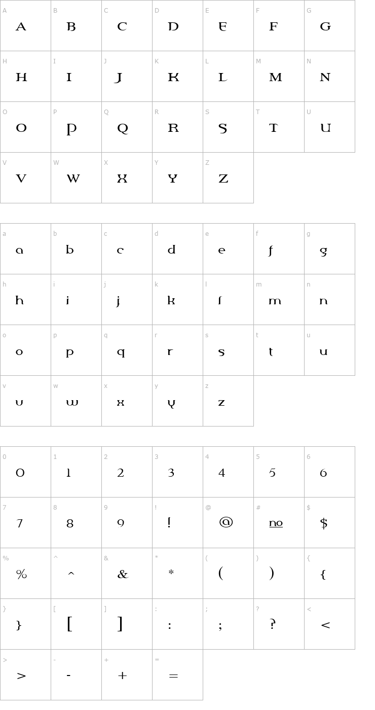 Character Map Percolator Text Font