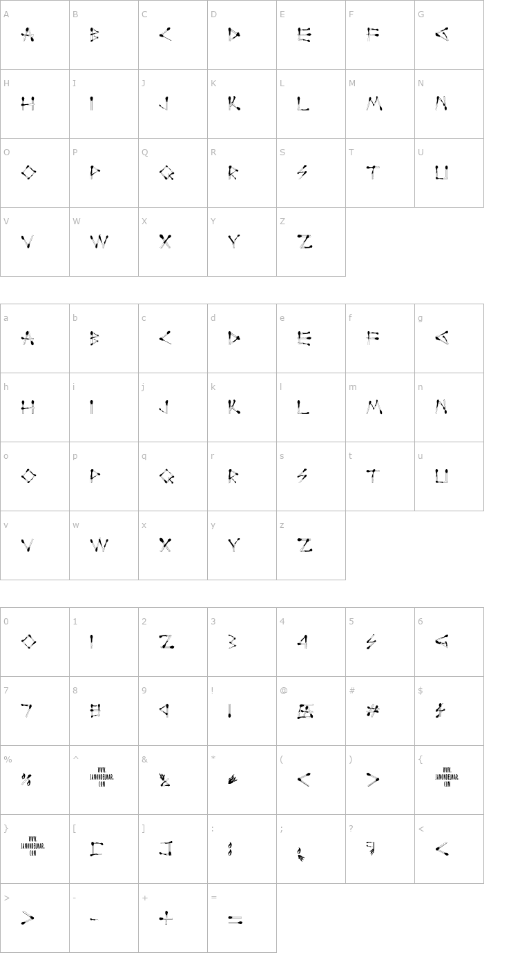 Character Map Perfect Match Font