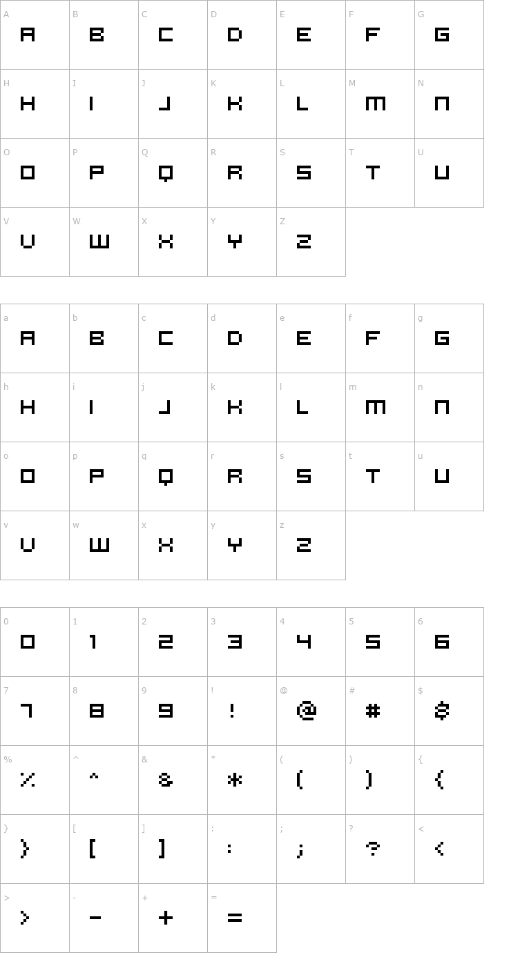 Character Map peterpan Font