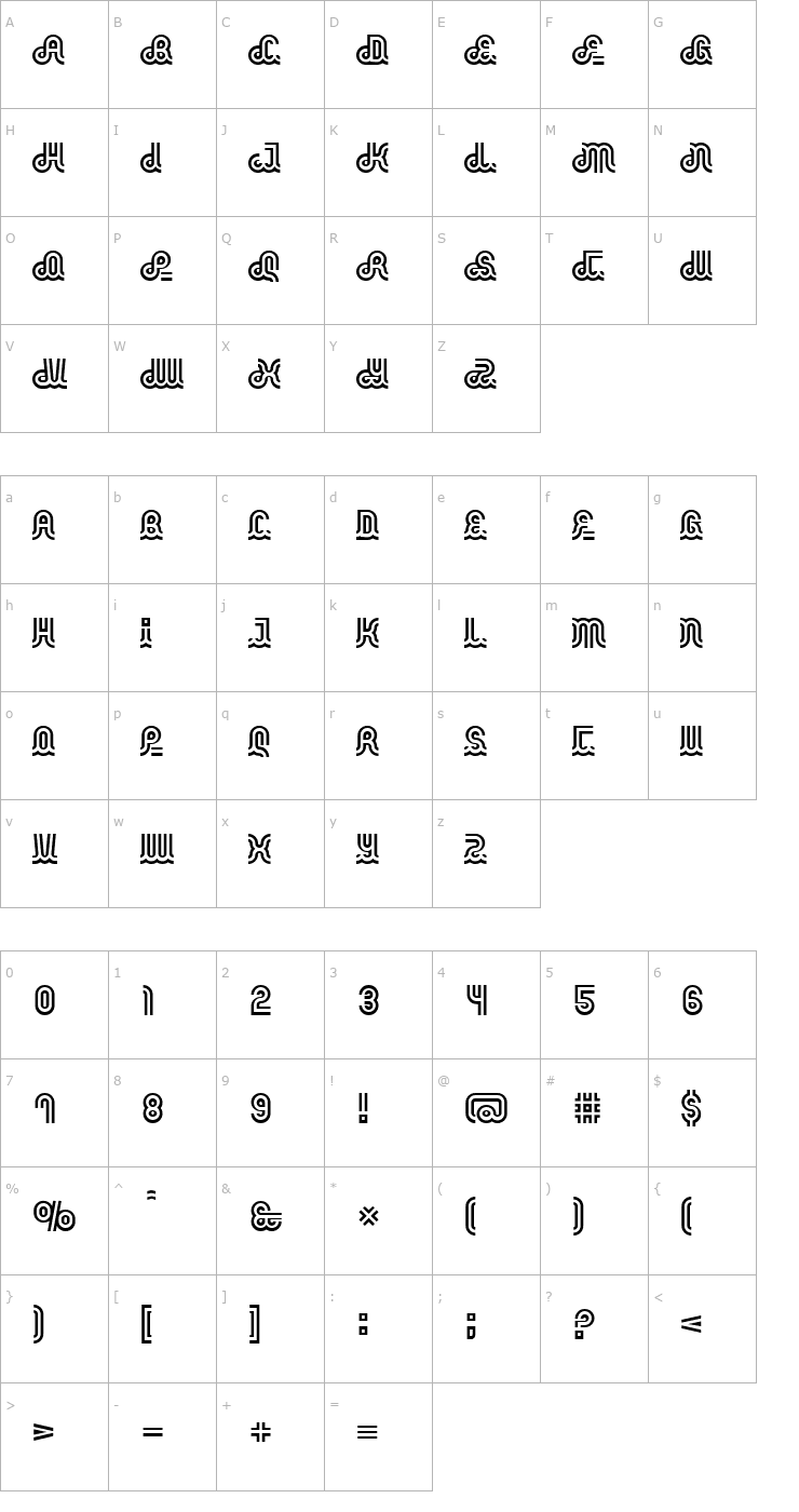 Character Map Phatburner Font