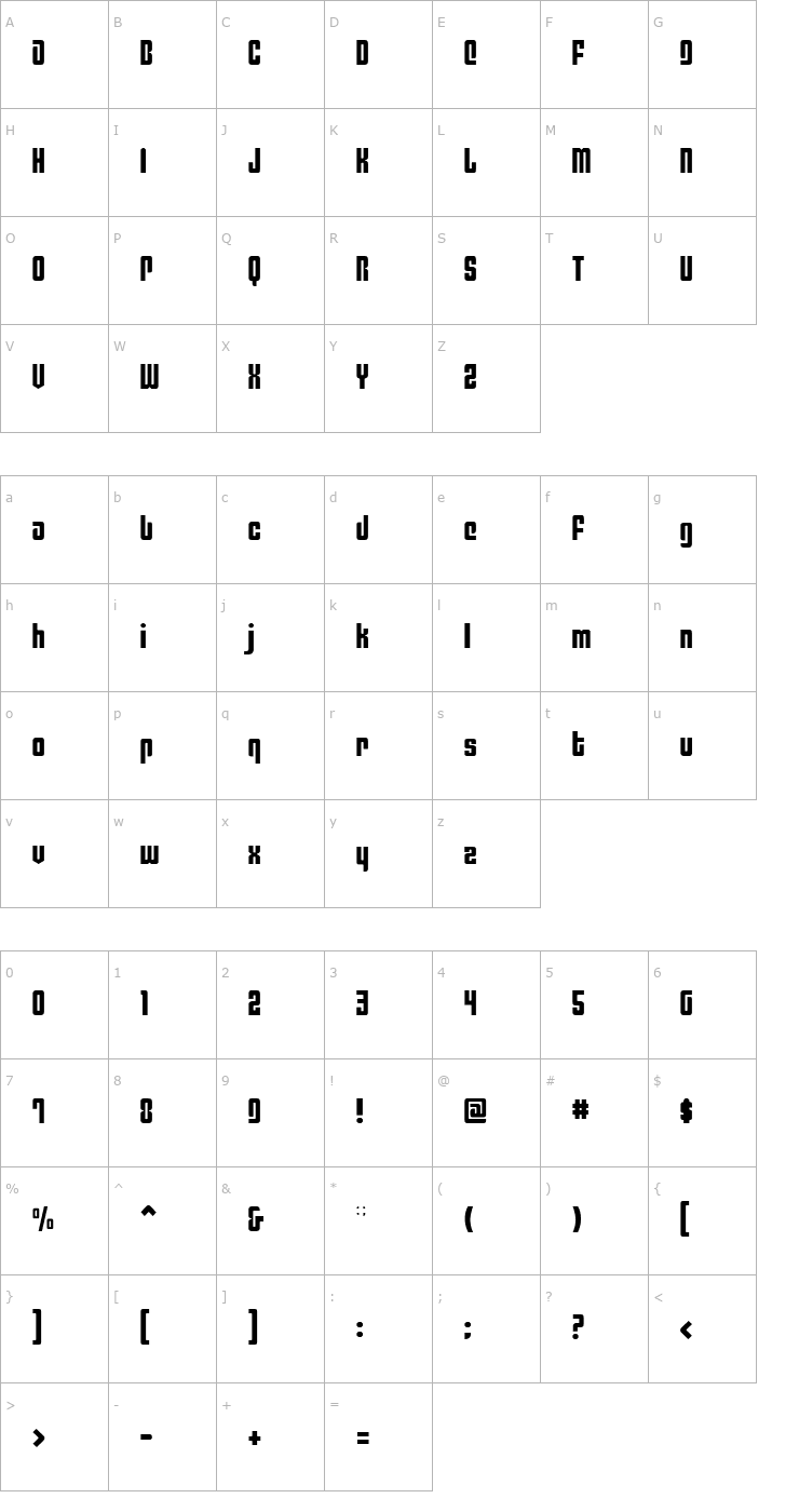 Character Map Philadelphia Light Font