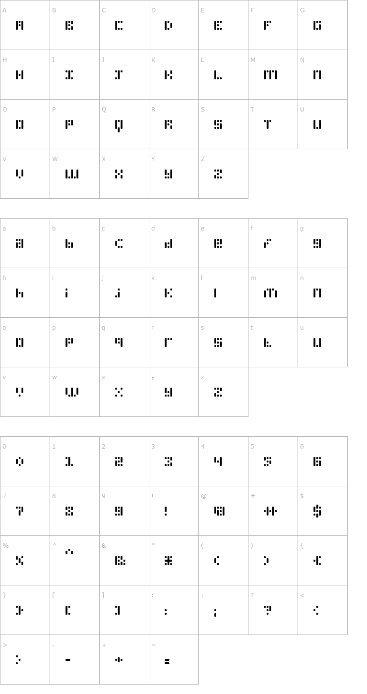 Character Map PhlexRound Font