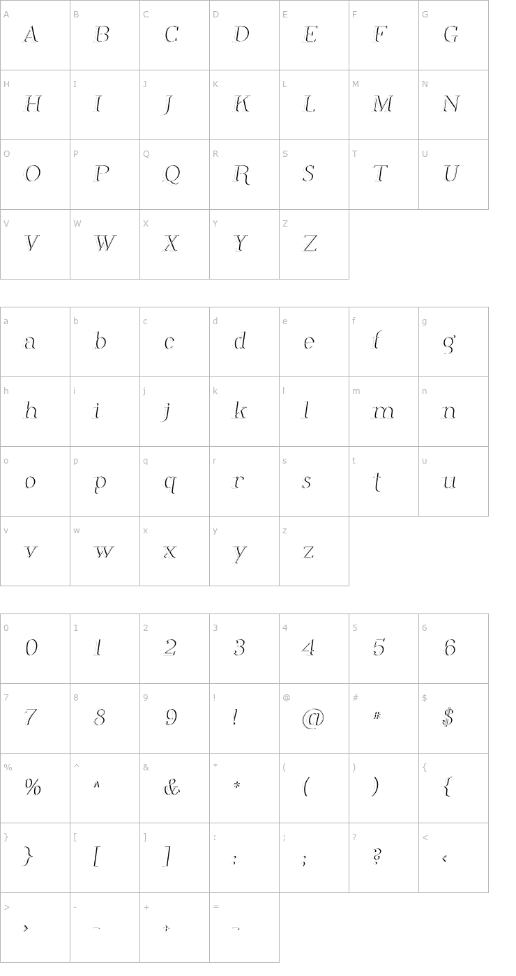 Character Map Phosphorus Dihydride Font