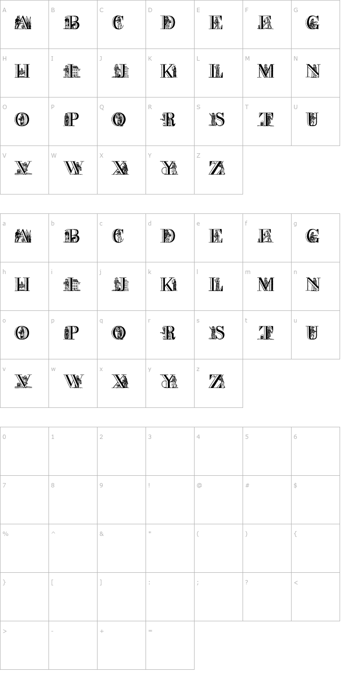 Character Map Picture Alphabet Font