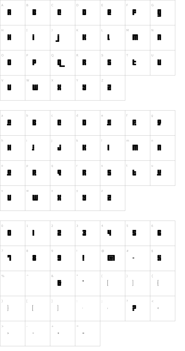 Character Map Pincoya Black Font