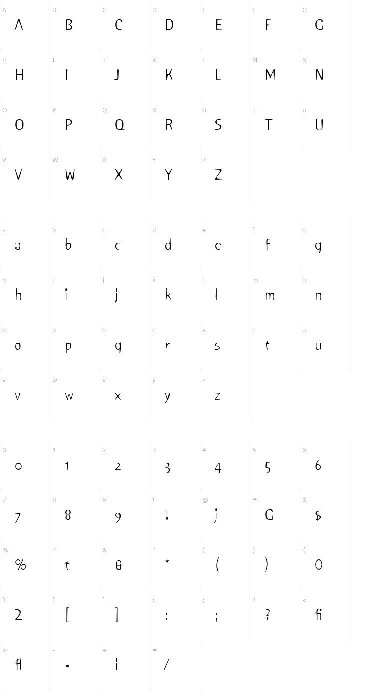 Character Map Pink LET Plain1.0 Font