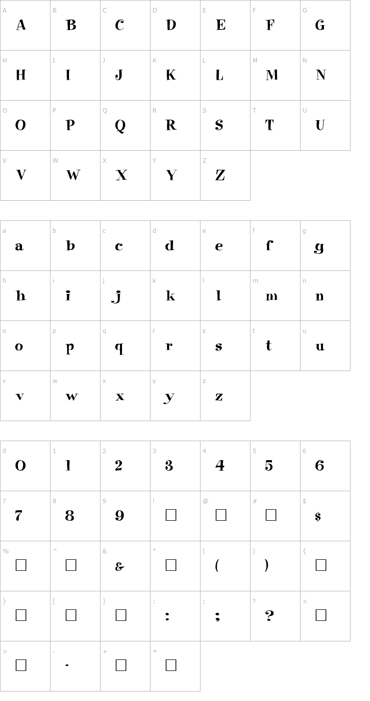 Character Map Pixie Regular Font