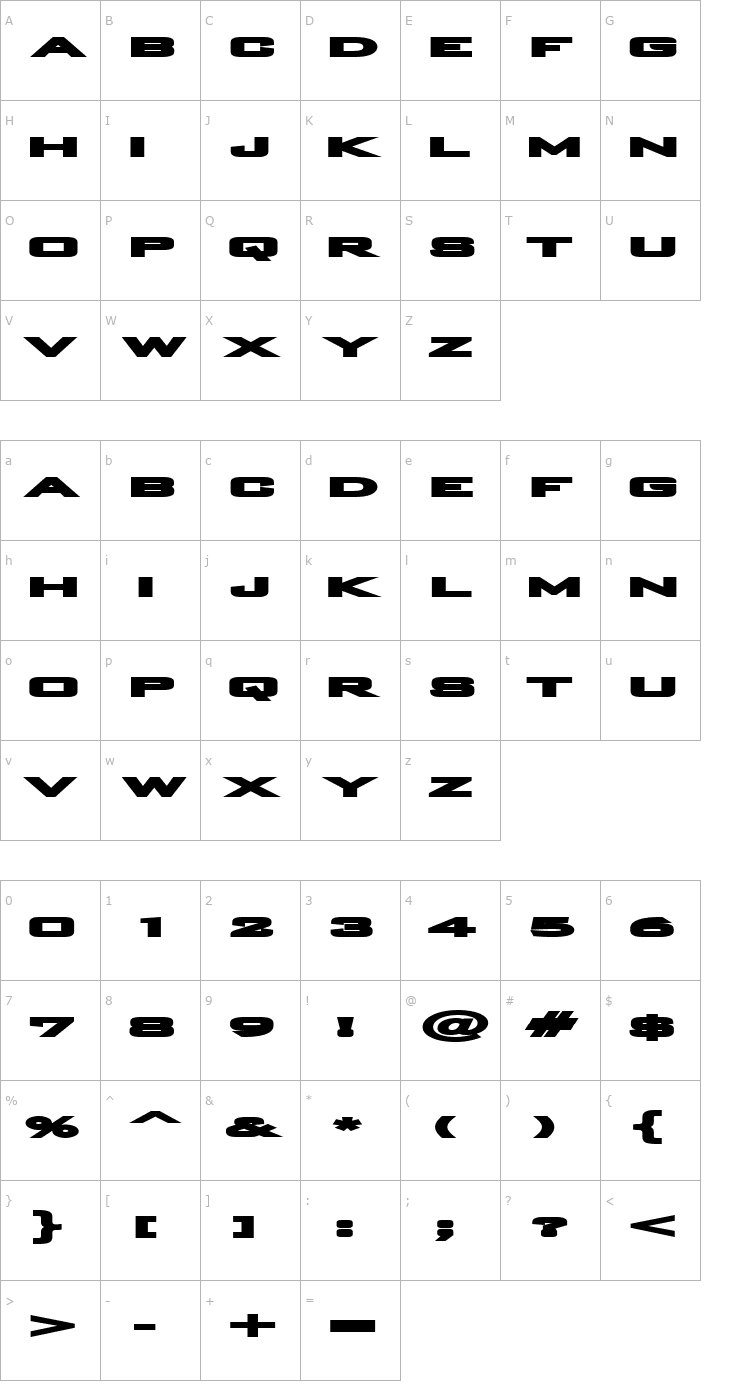 Character Map Plain o matic Font