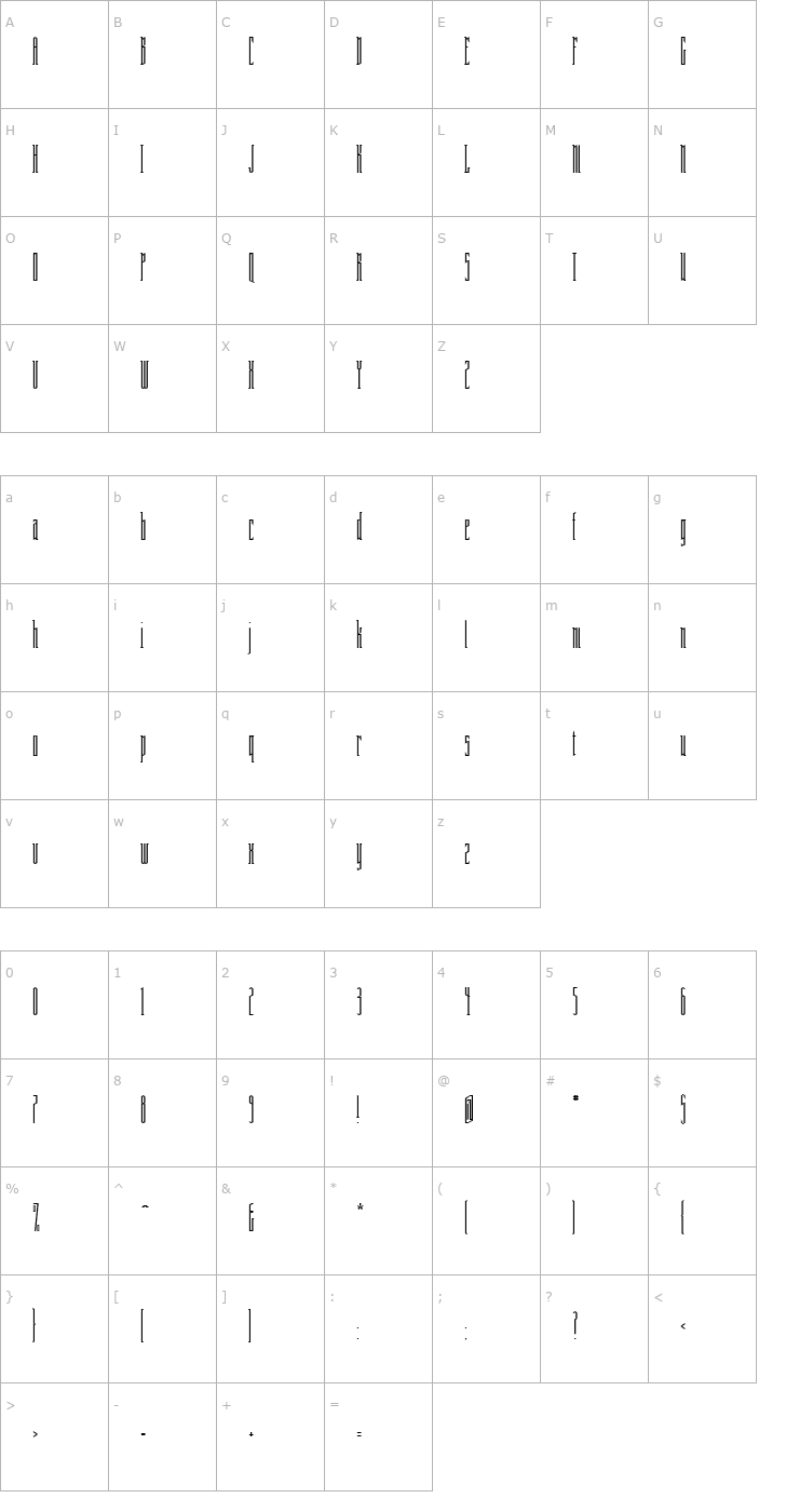 Character Map Planet 100 Font