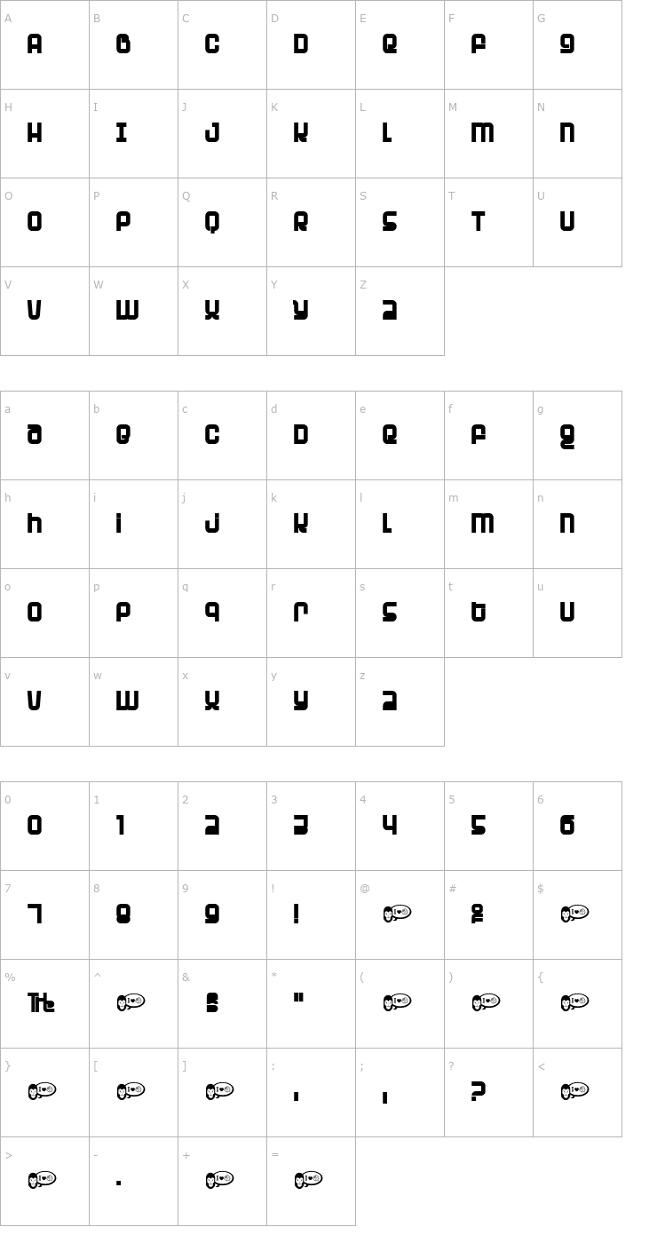 Character Map Planet Planet Font