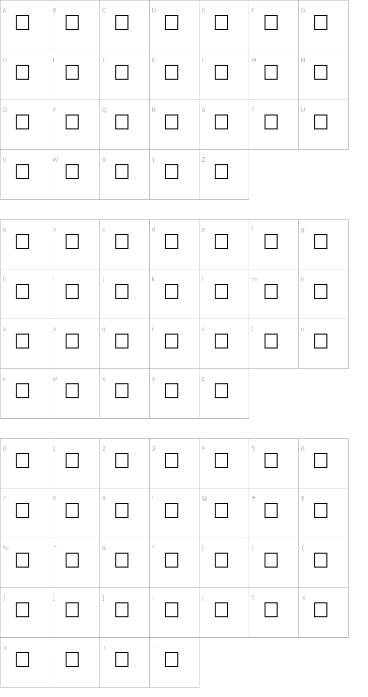 Character Map Playmate Regular Font