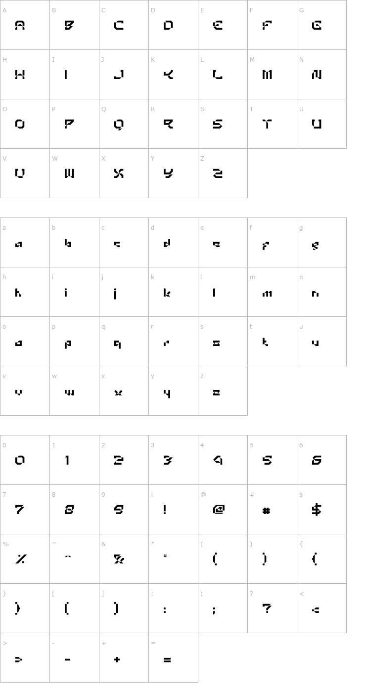 Character Map Pmagrafia Font