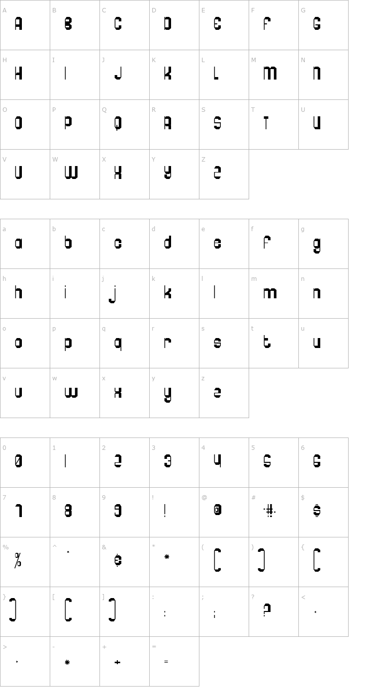 Character Map Pogo Font