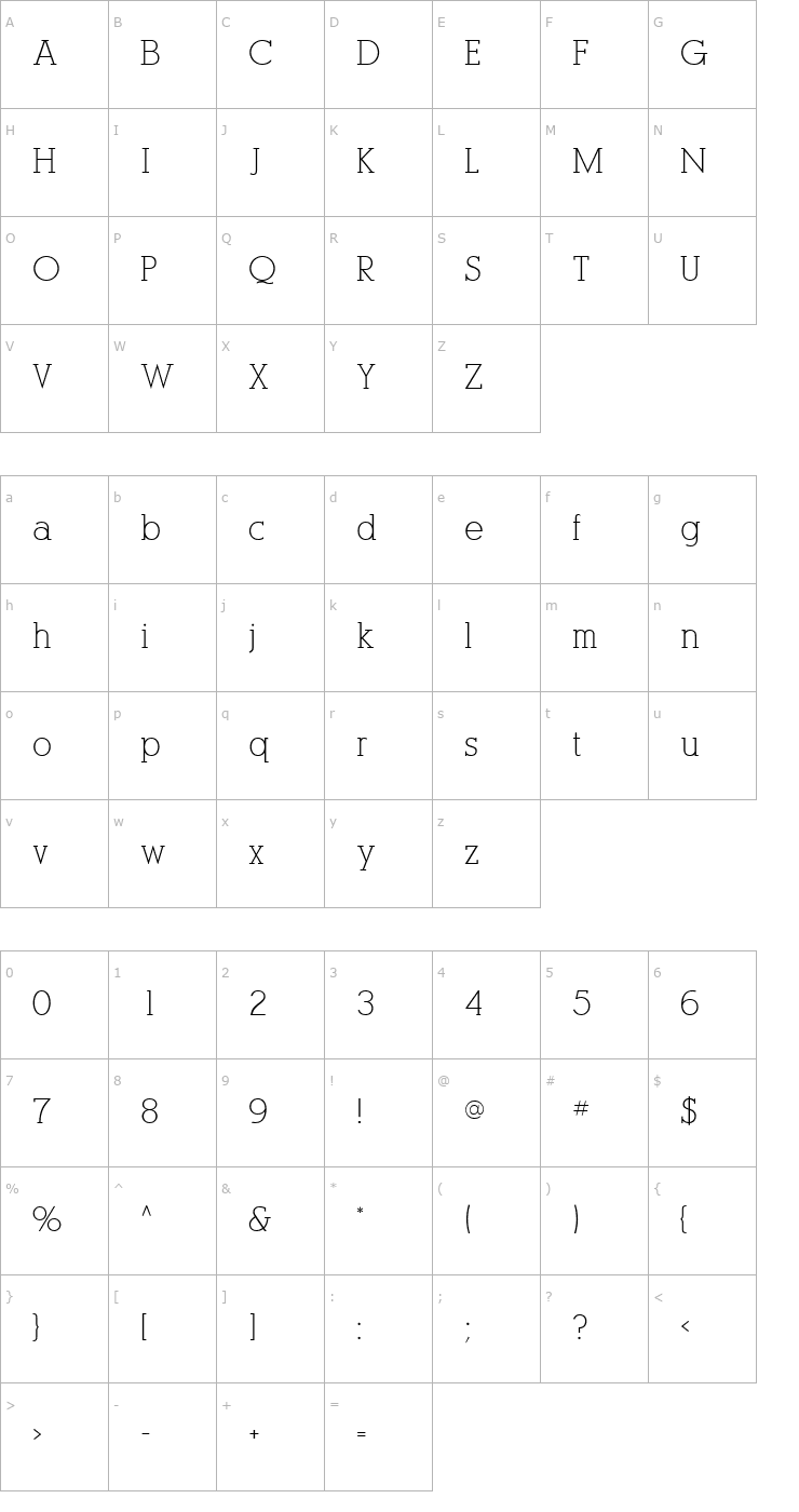 Character Map Pogo SSi Font