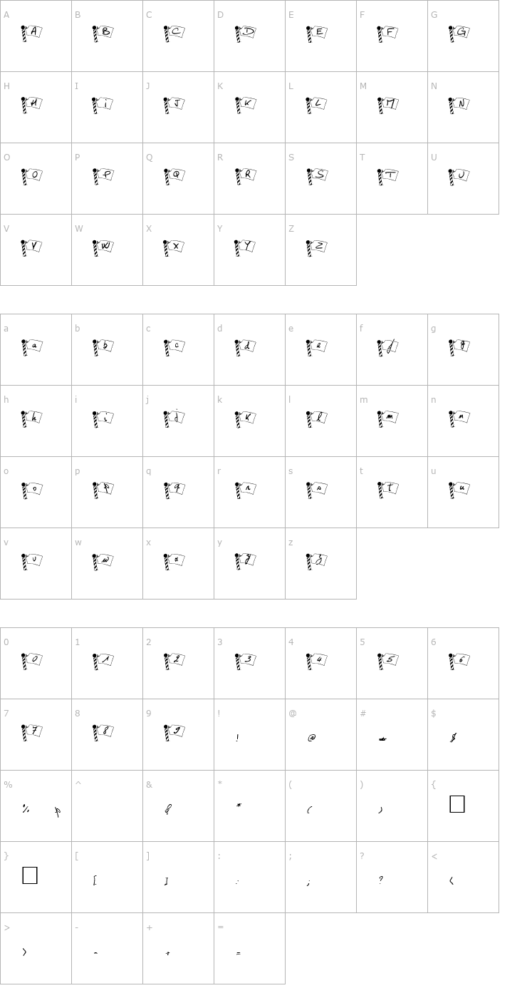 Character Map Pole Nord Font