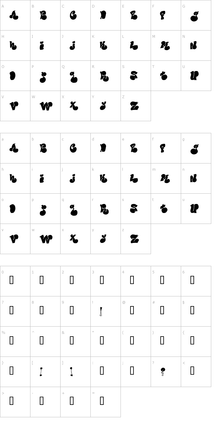 Character Map Political Graft Fill Font