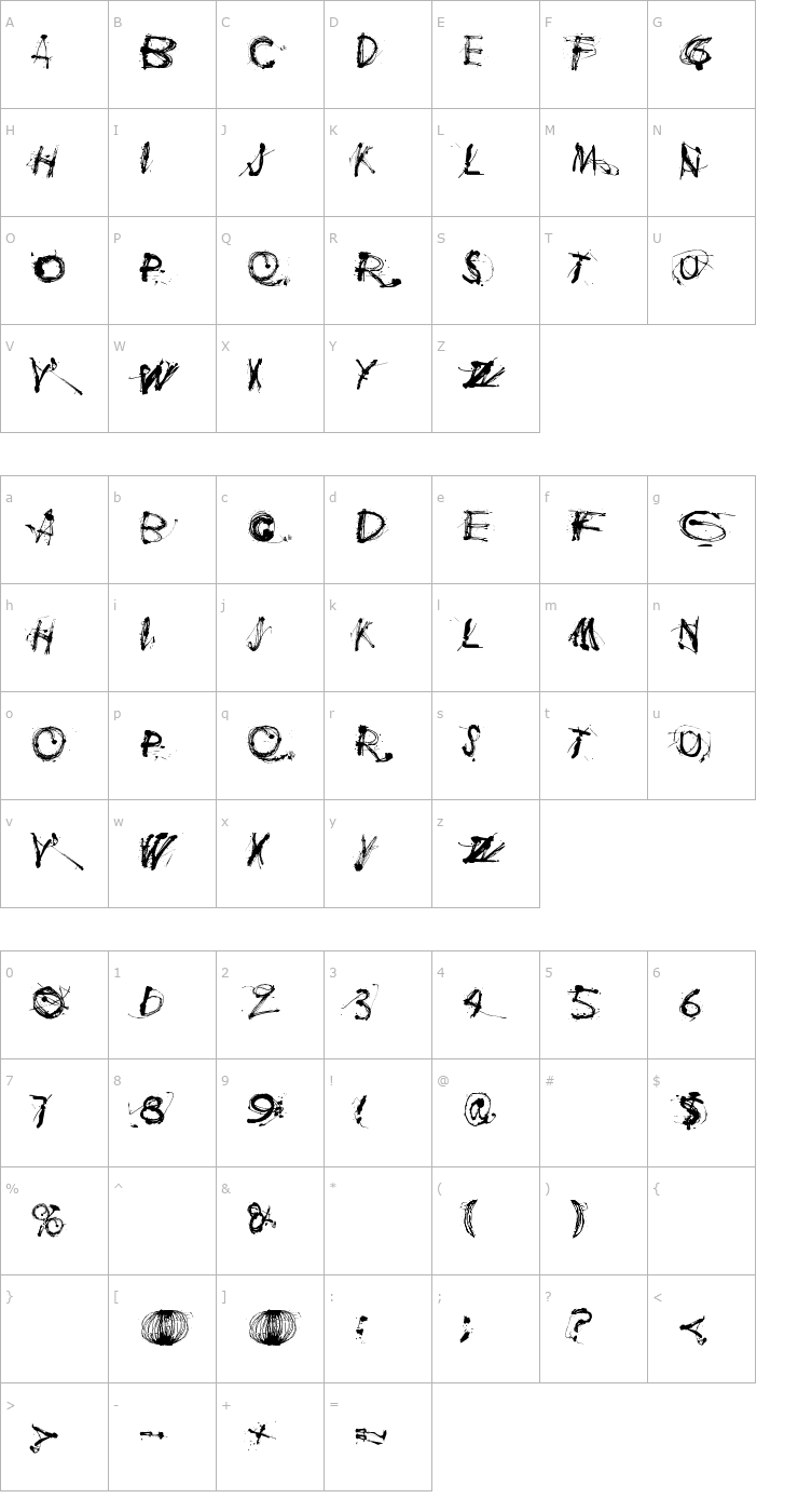Character Map Polla Font