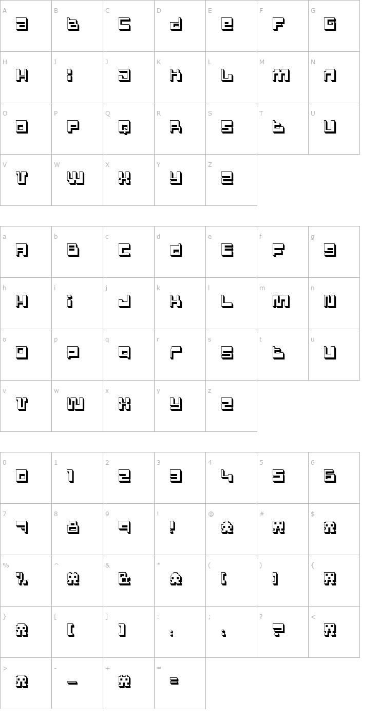 Character Map Polygon Power Font