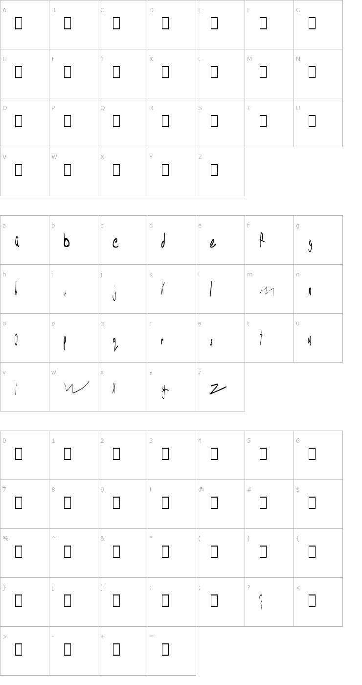 Character Map Poopoo Font