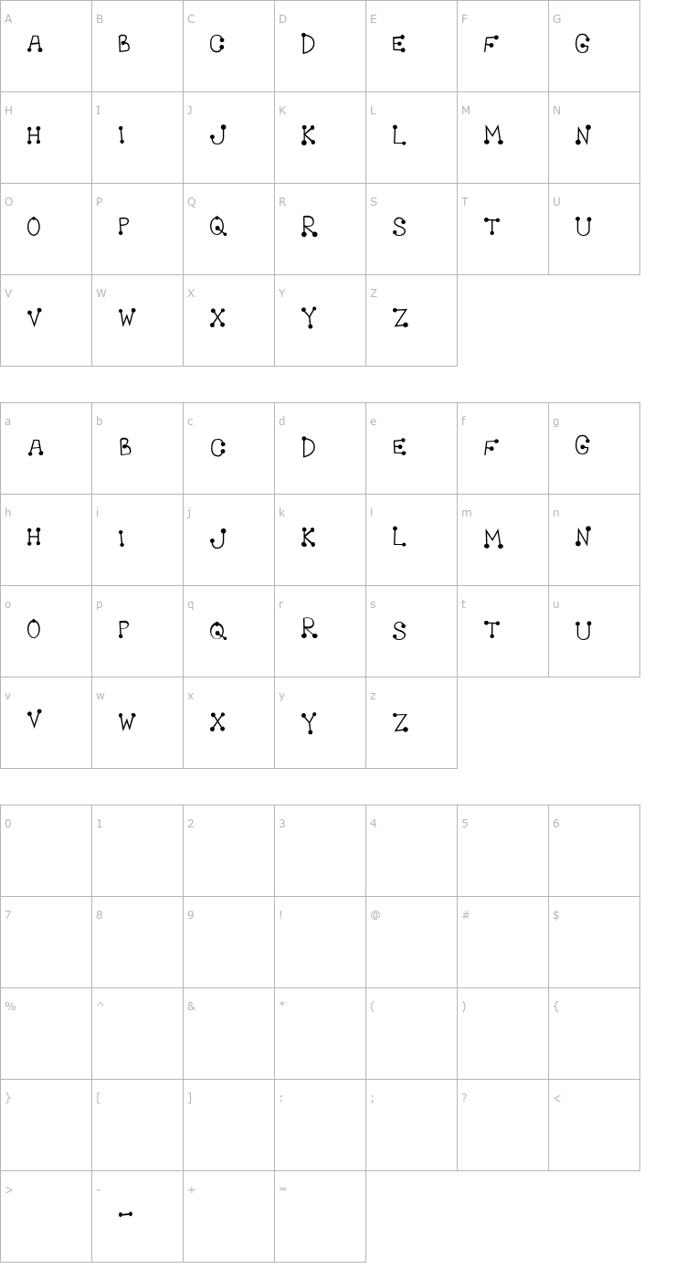 Character Map Poopy Font