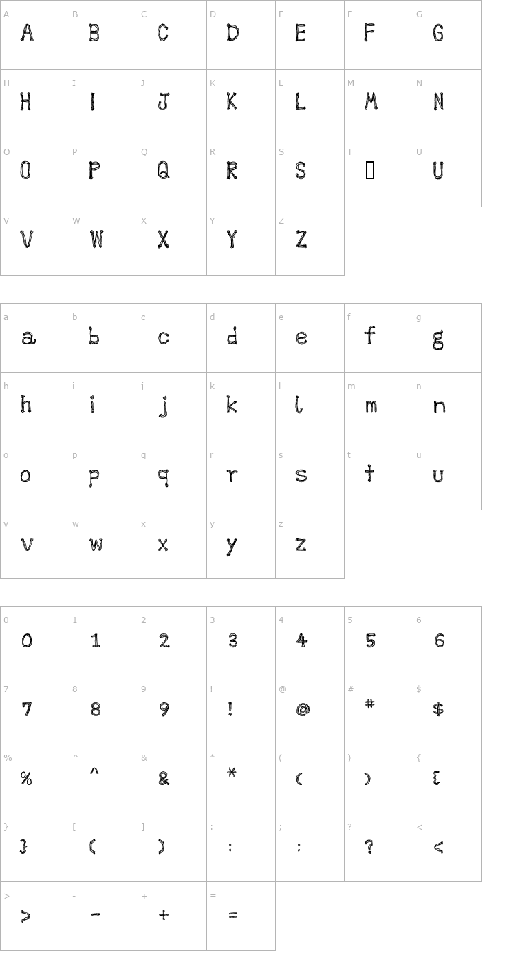 Character Map POP Font