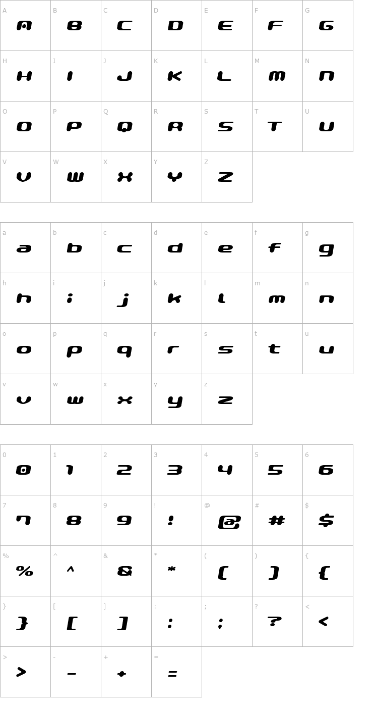 Character Map Pop Magic Font