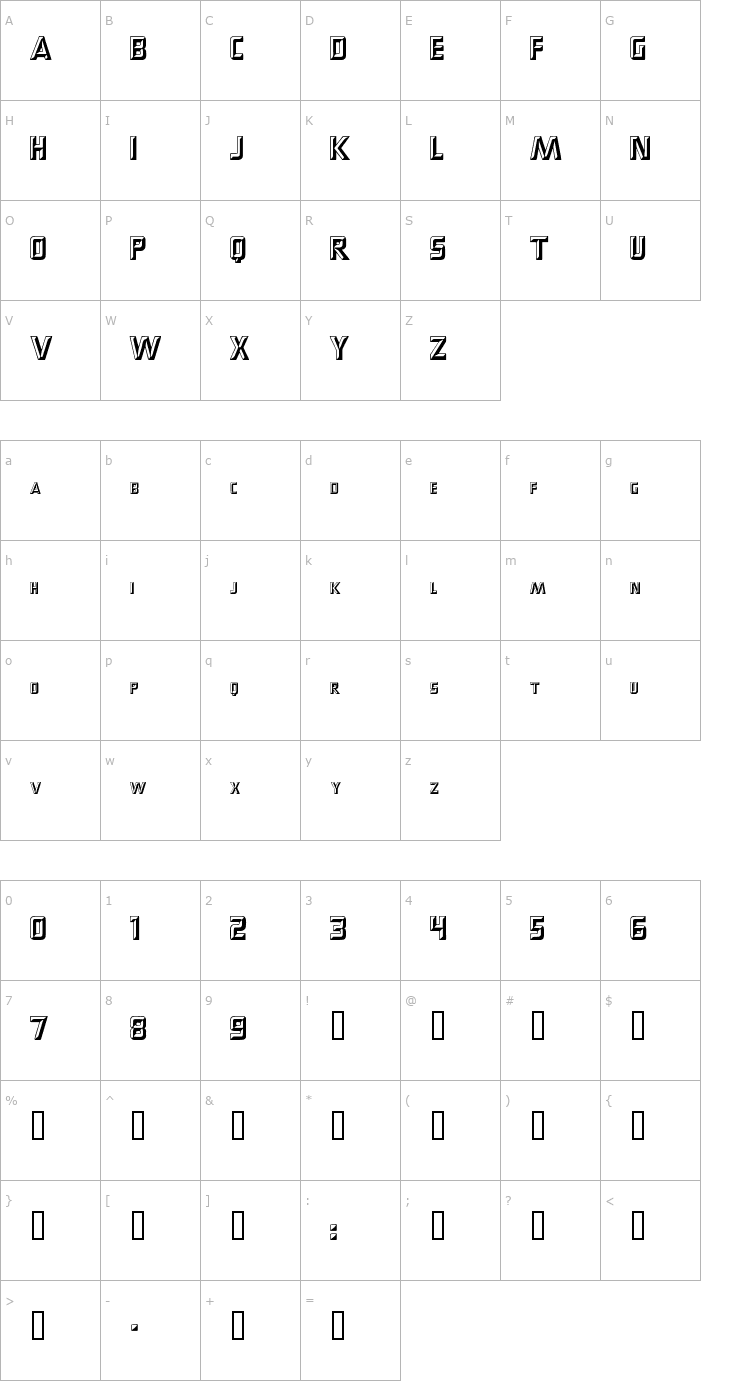 Character Map PopUps Font
