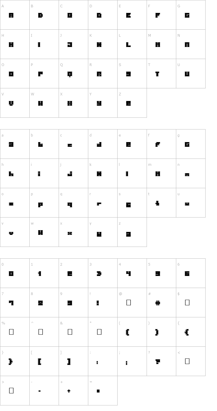 Character Map PormaskInnebr‰nnare Font