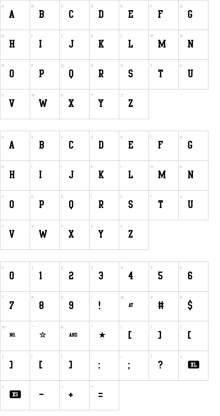 Character Map Porn Star Academy Font