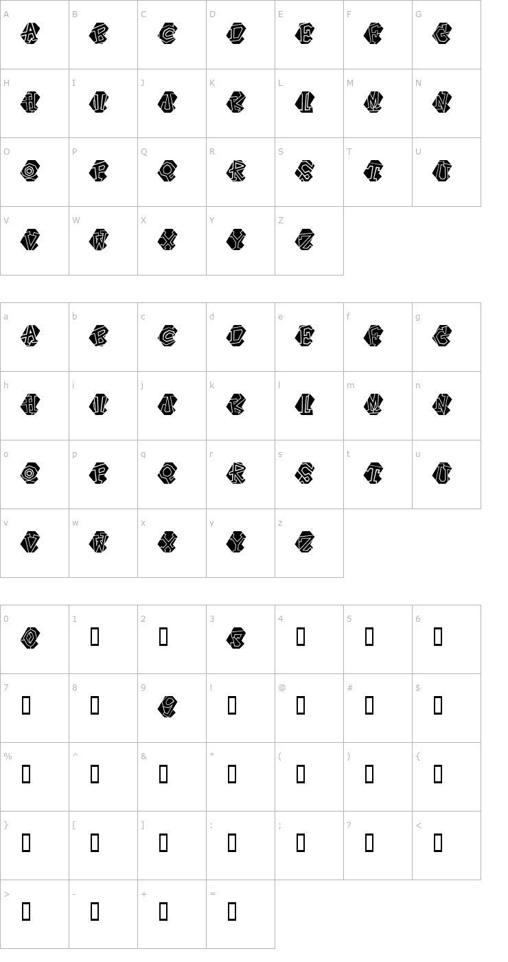 Character Map Portastat Font
