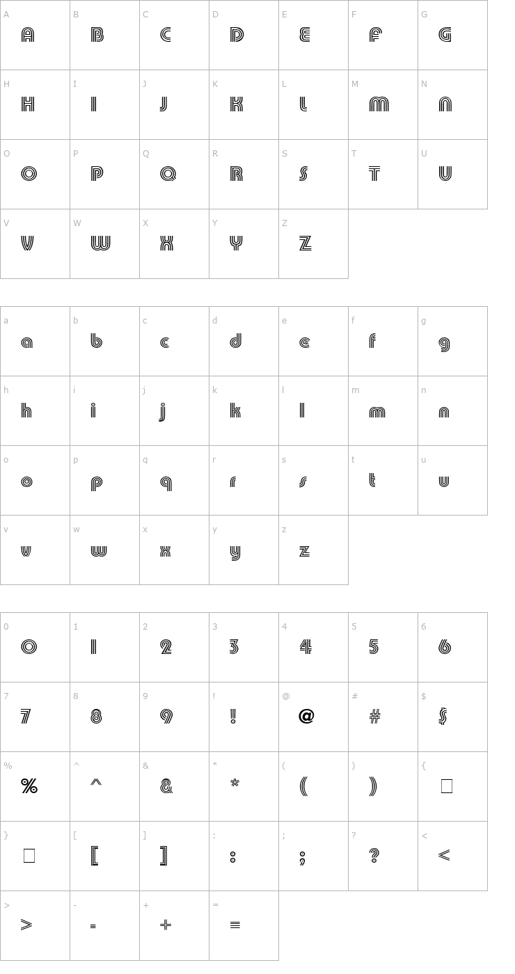 Character Map Power Line Font