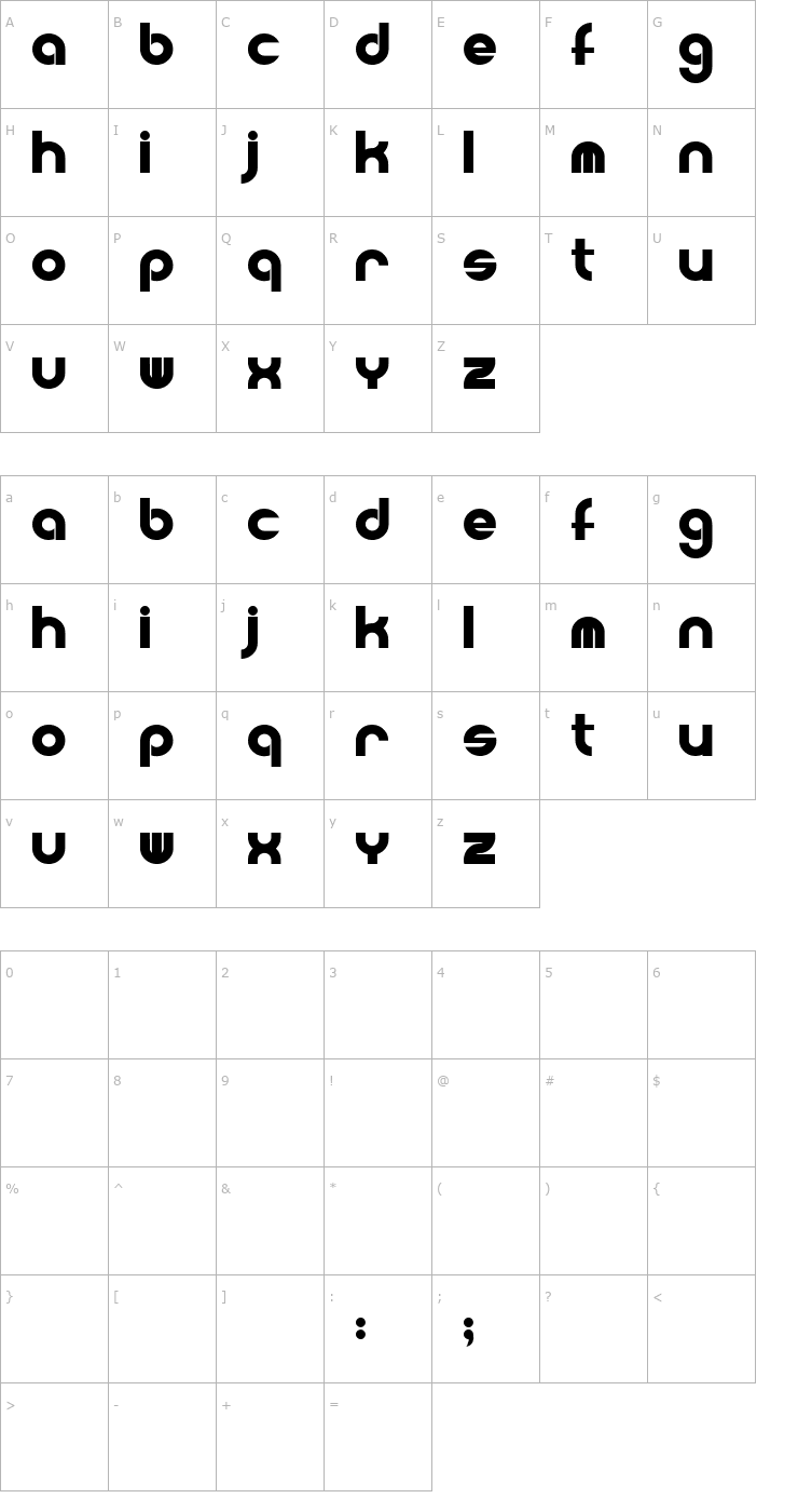 Character Map Powerweld Font