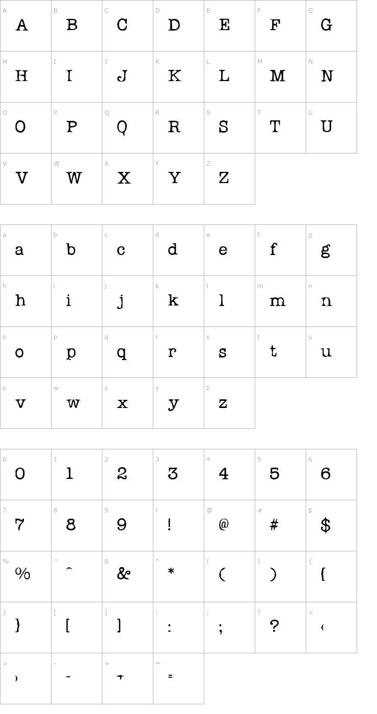 Character Map Problem Secretary Normal Font