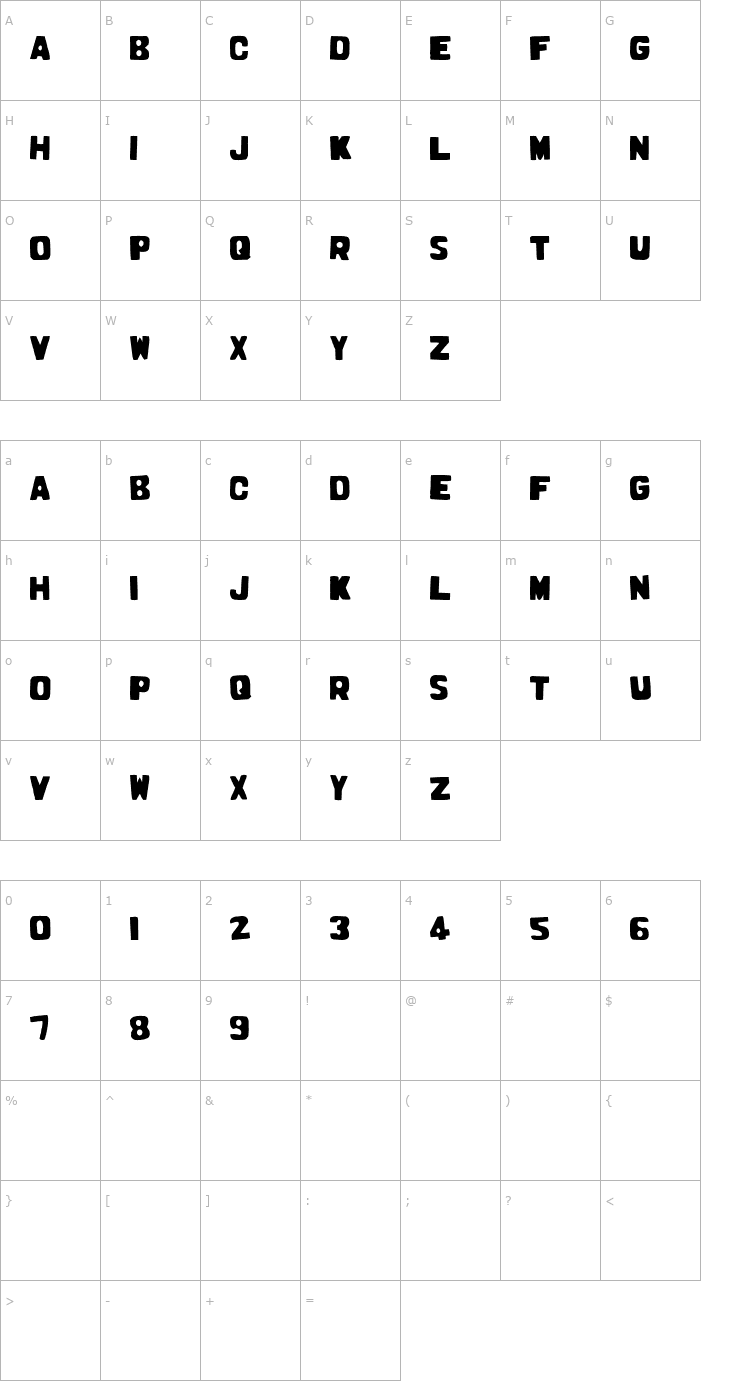 Character Map Prodotto In Cina Font