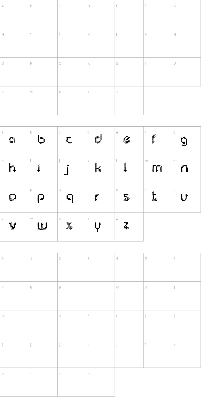 Character Map Prolix BC Font