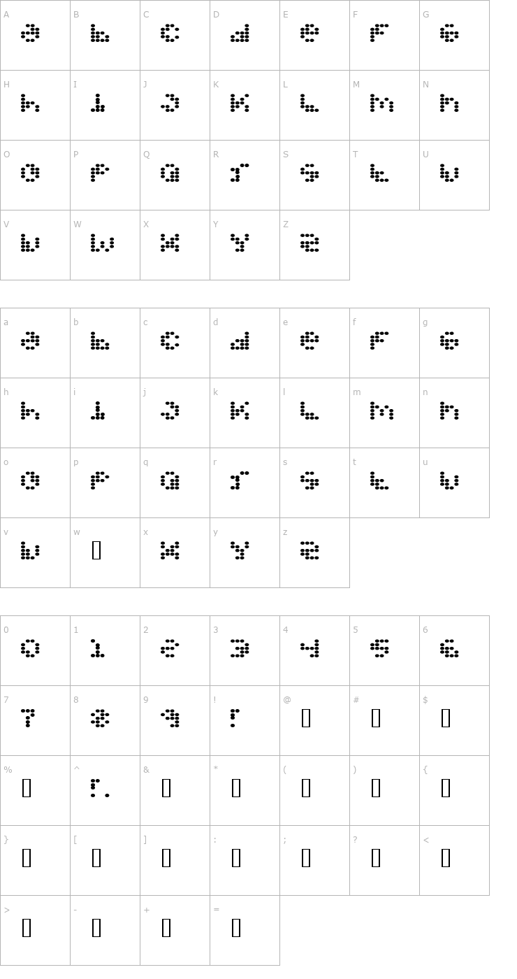 Character Map PropellerFuel Font