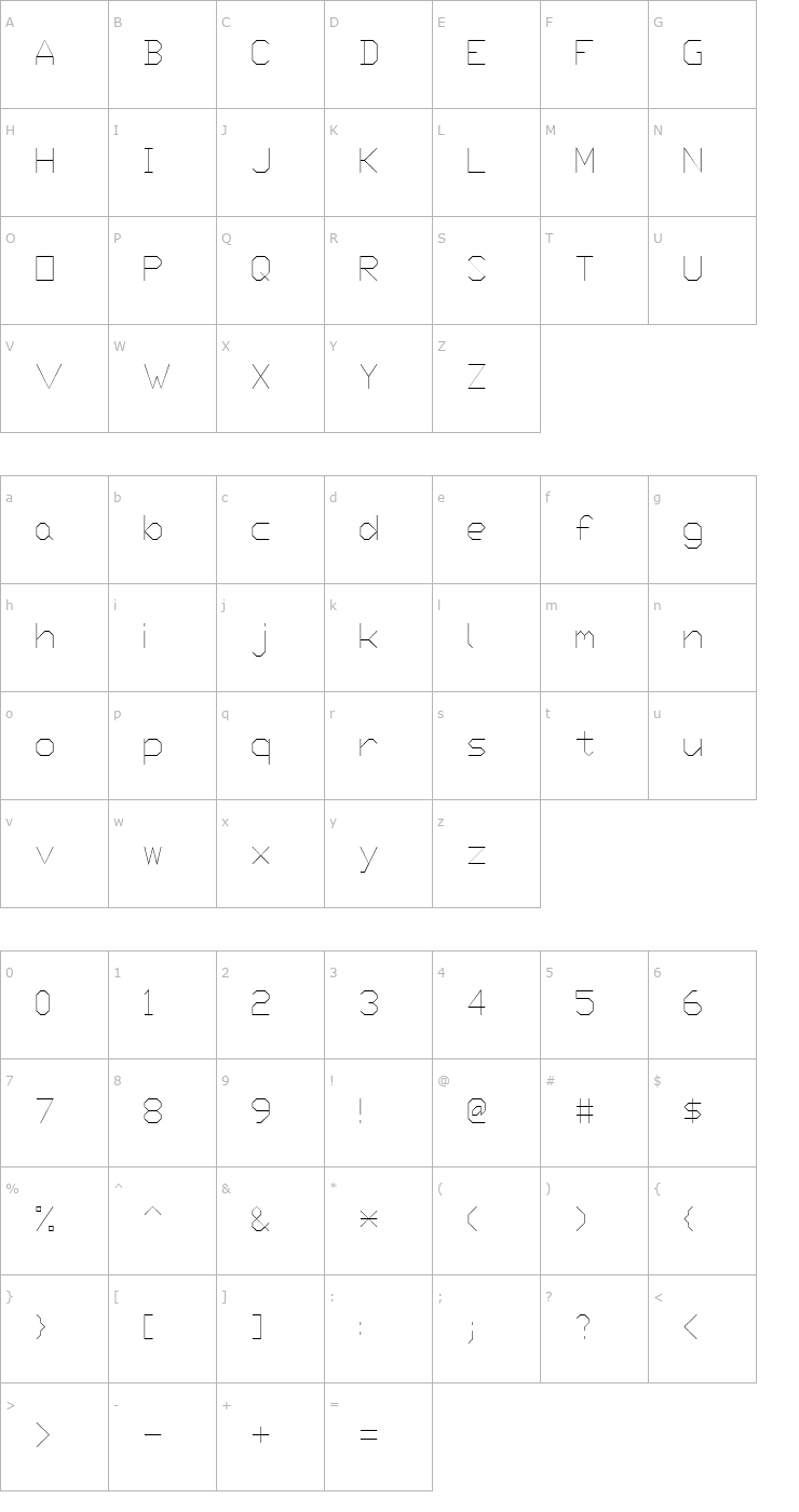 Character Map Proxy 9 Font