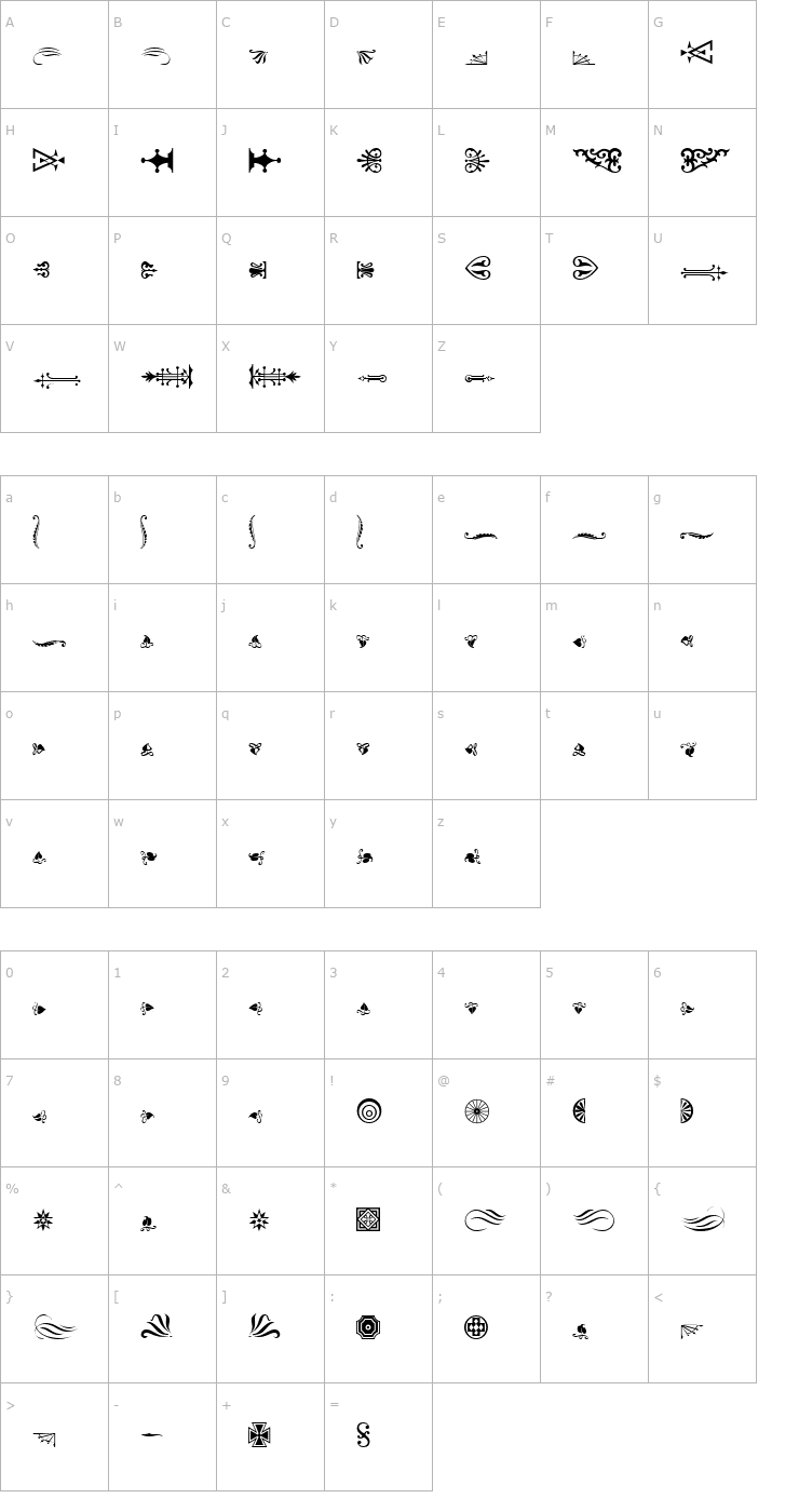 Character Map PT Finesse Font