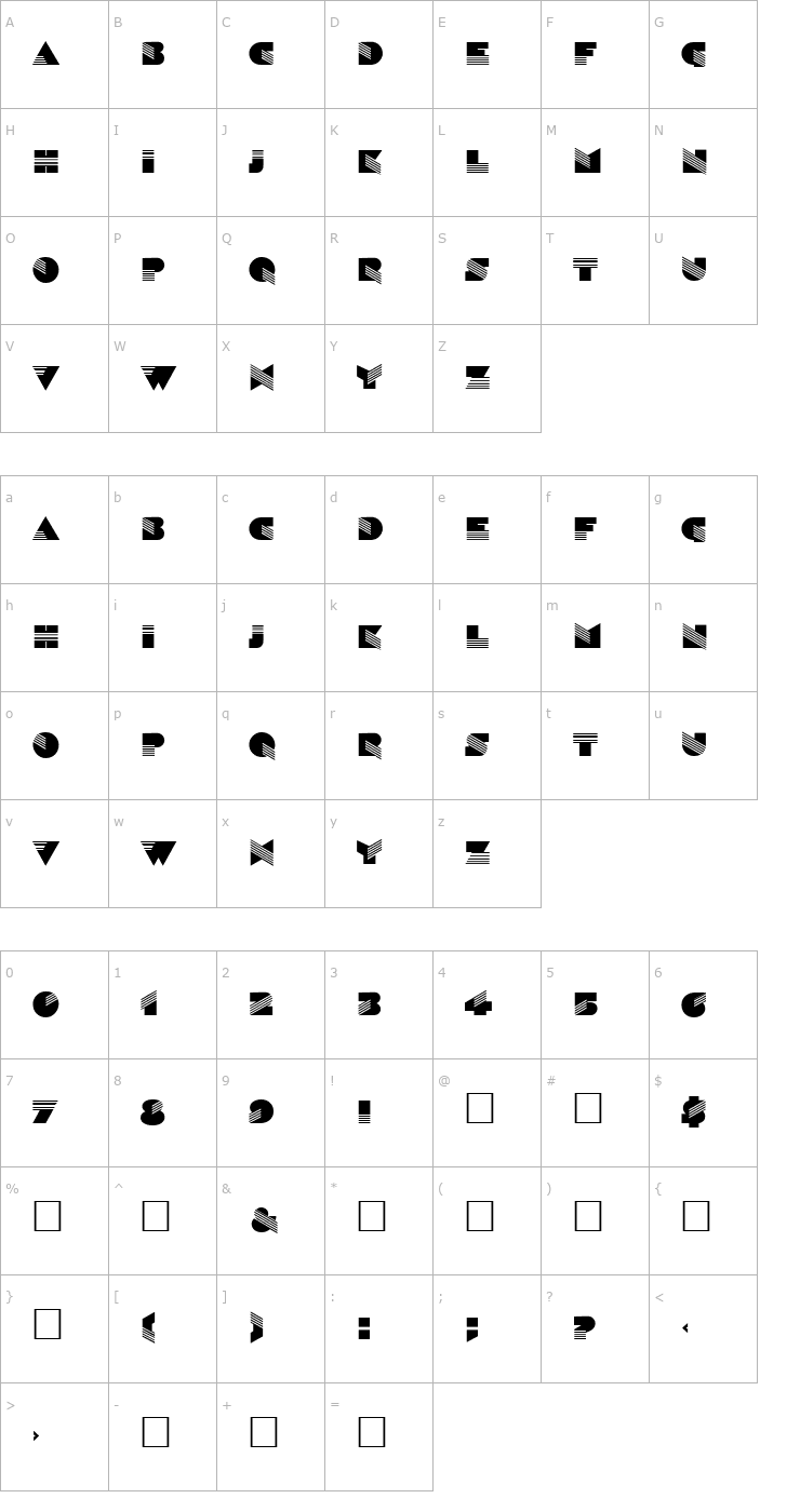 Character Map PT Moda Font