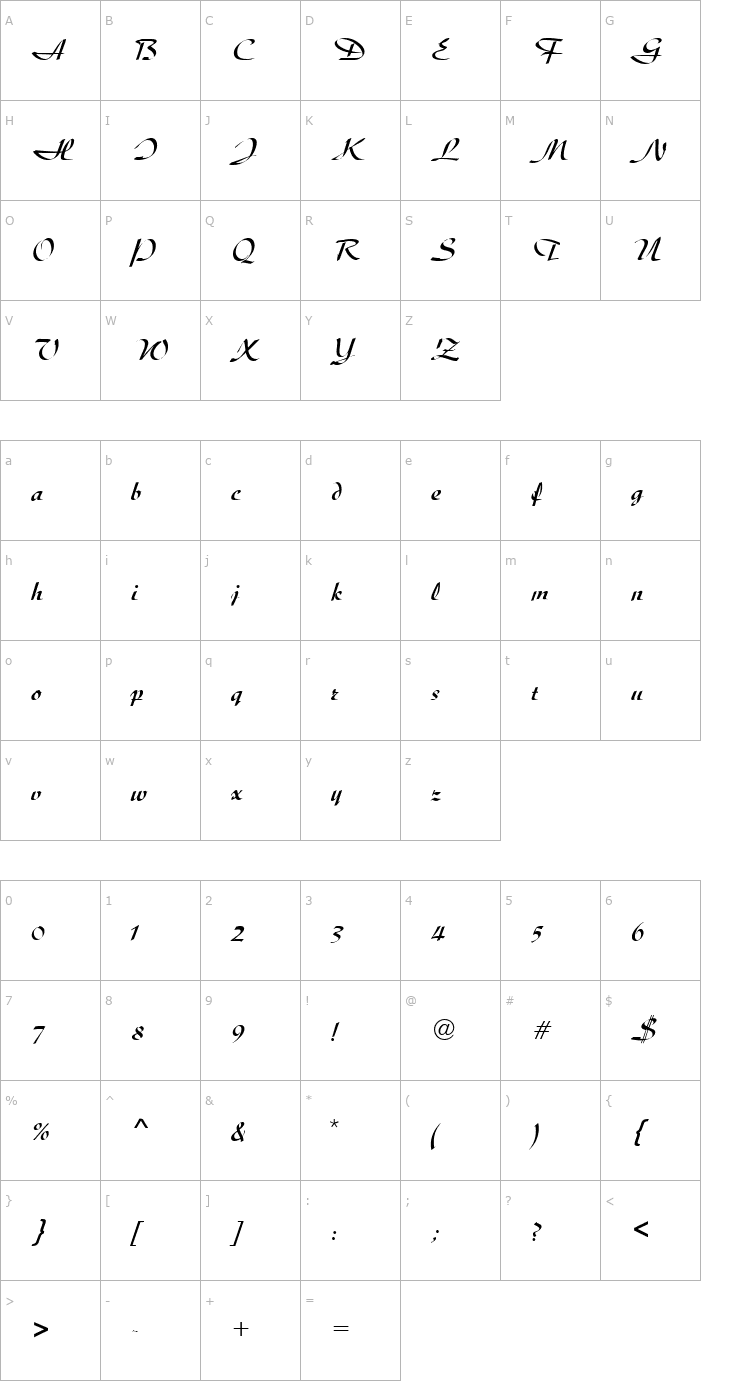 Character Map PT Persia Font