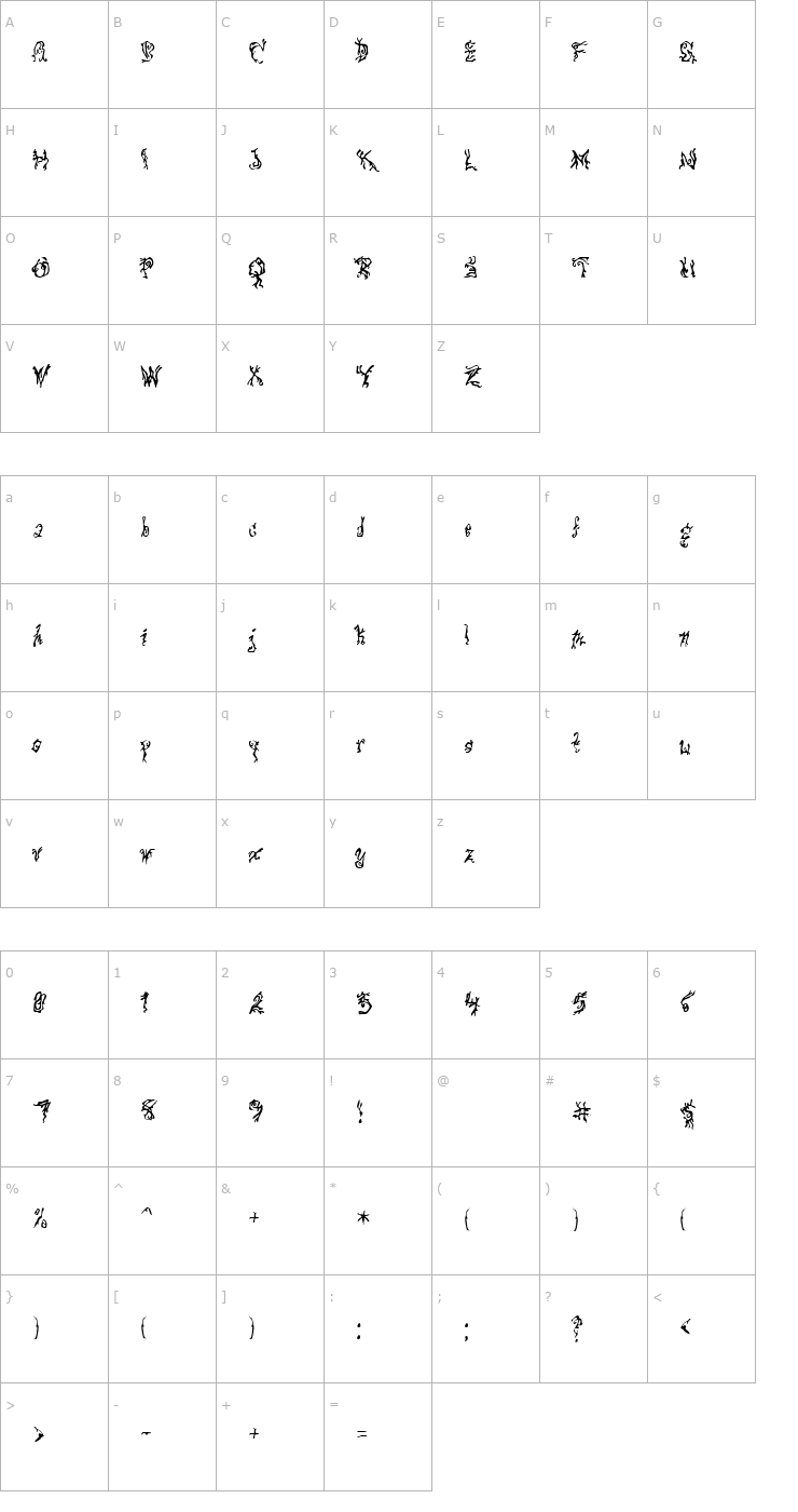Character Map Pulse State Font