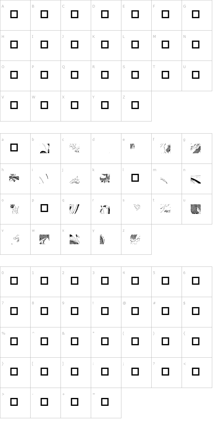 Character Map Puzzler2 Font