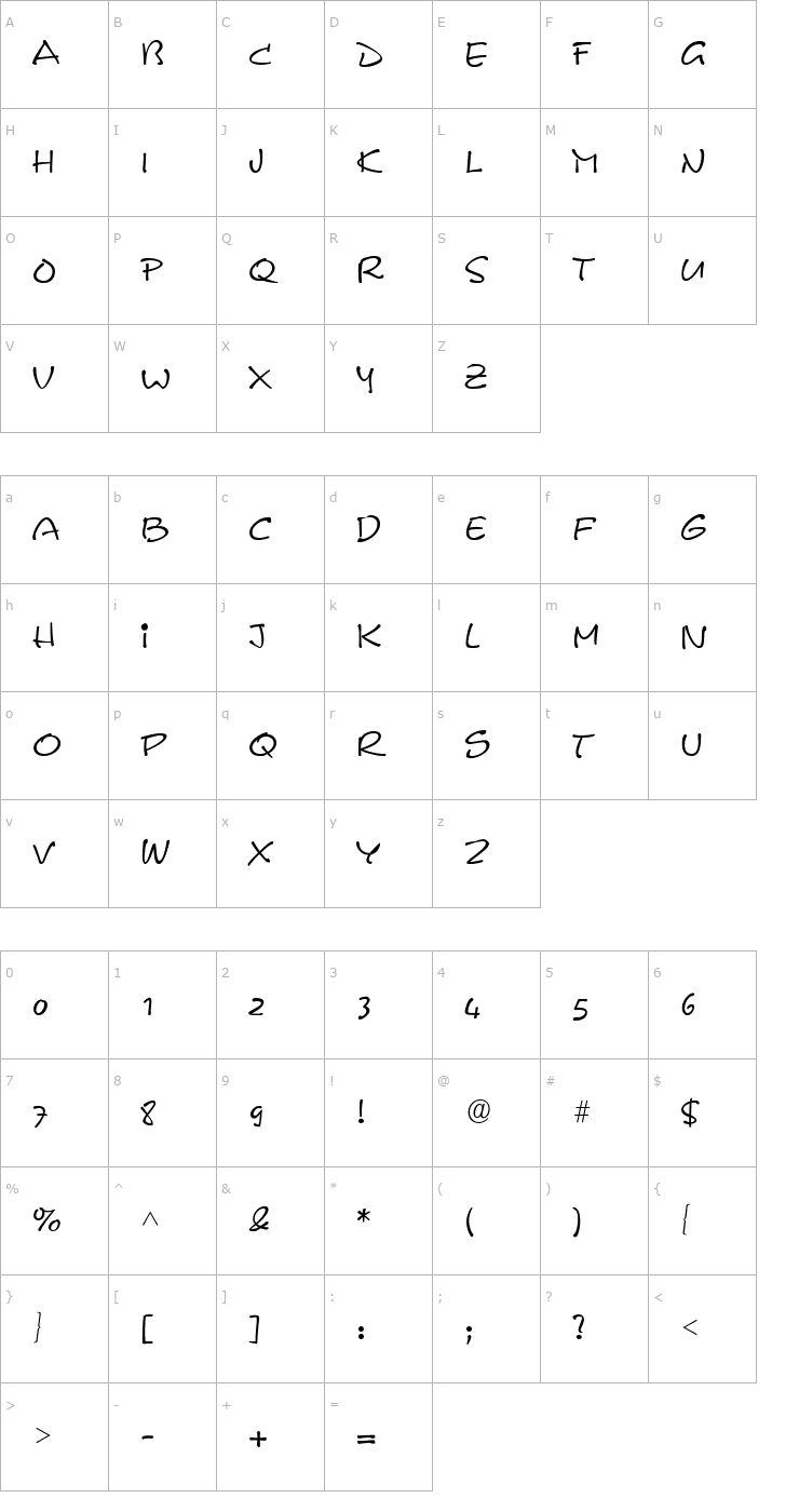 Character Map Pyxidium Caps Font