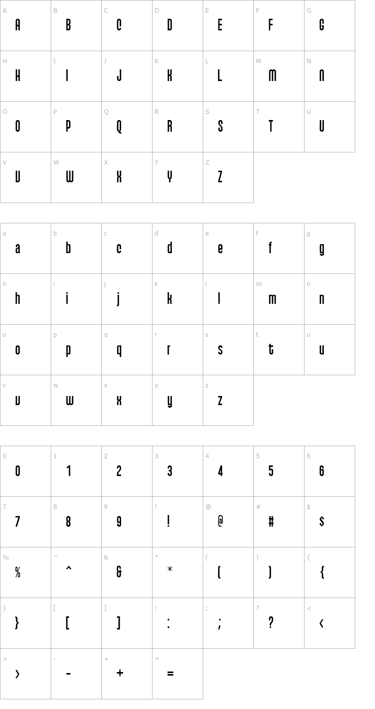 Character Map Qhytsdakx Font