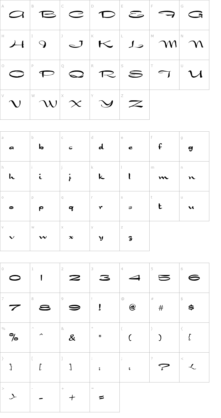 Character Map QTArabian Regular Font