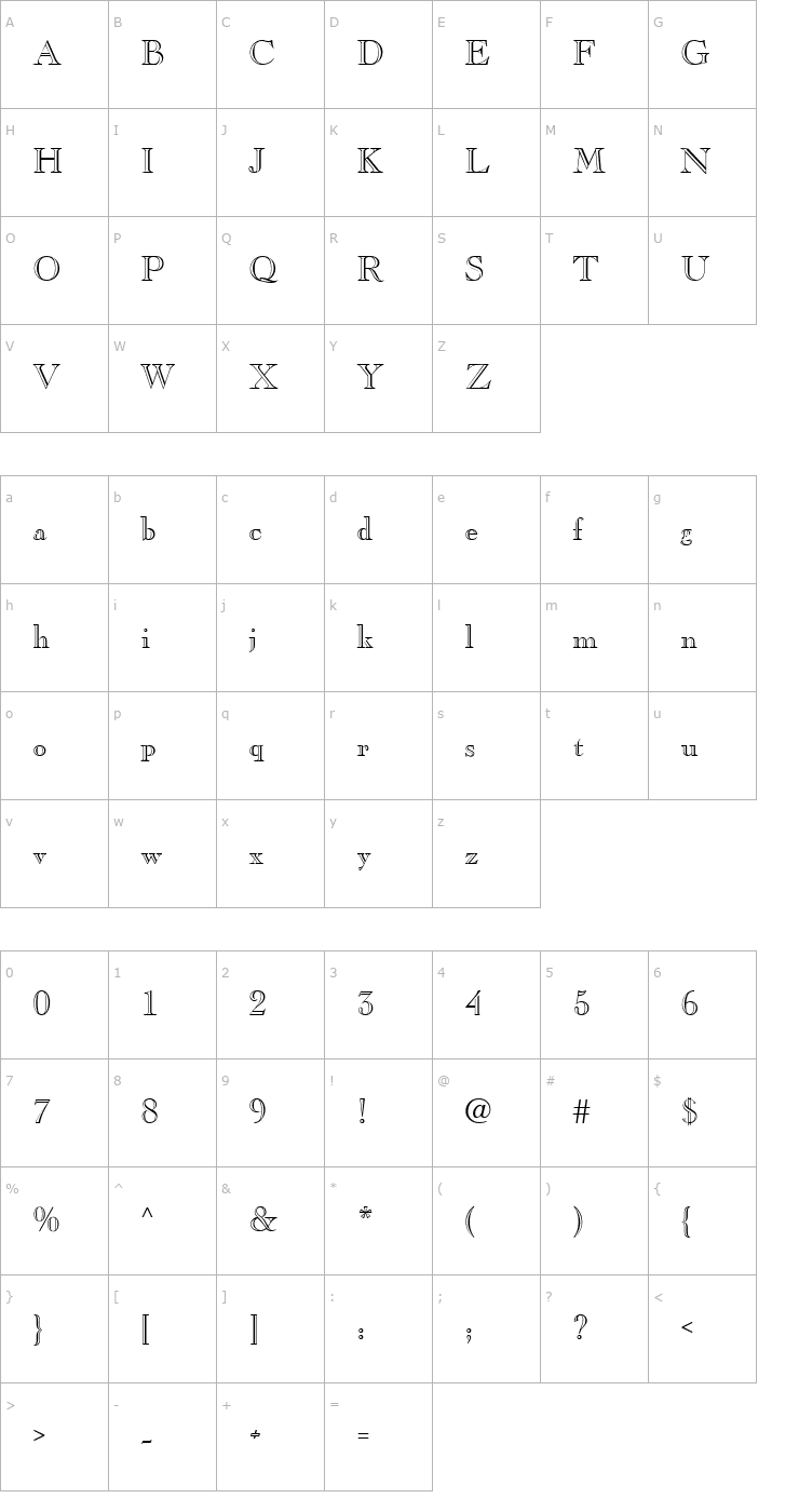 Character Map QTCaslanOpen Regular Font
