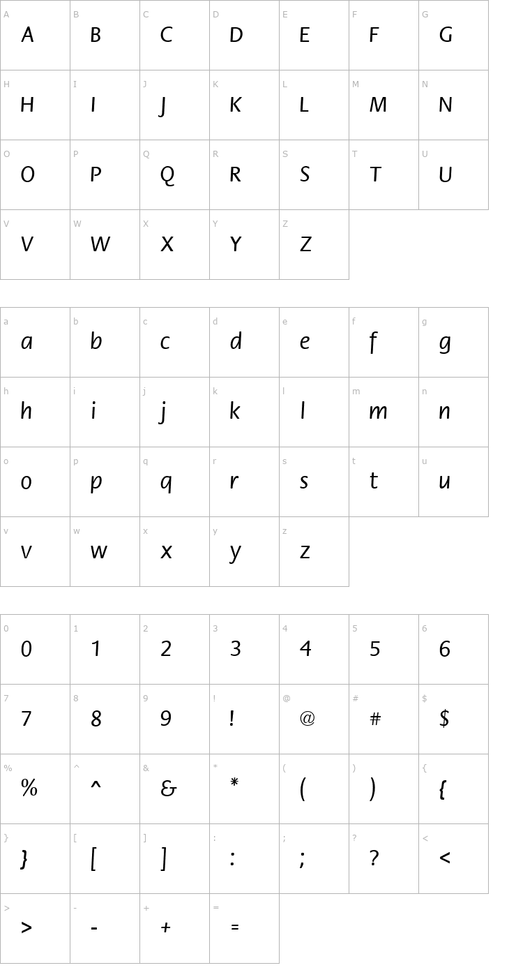Character Map QTFloraline Regular Font