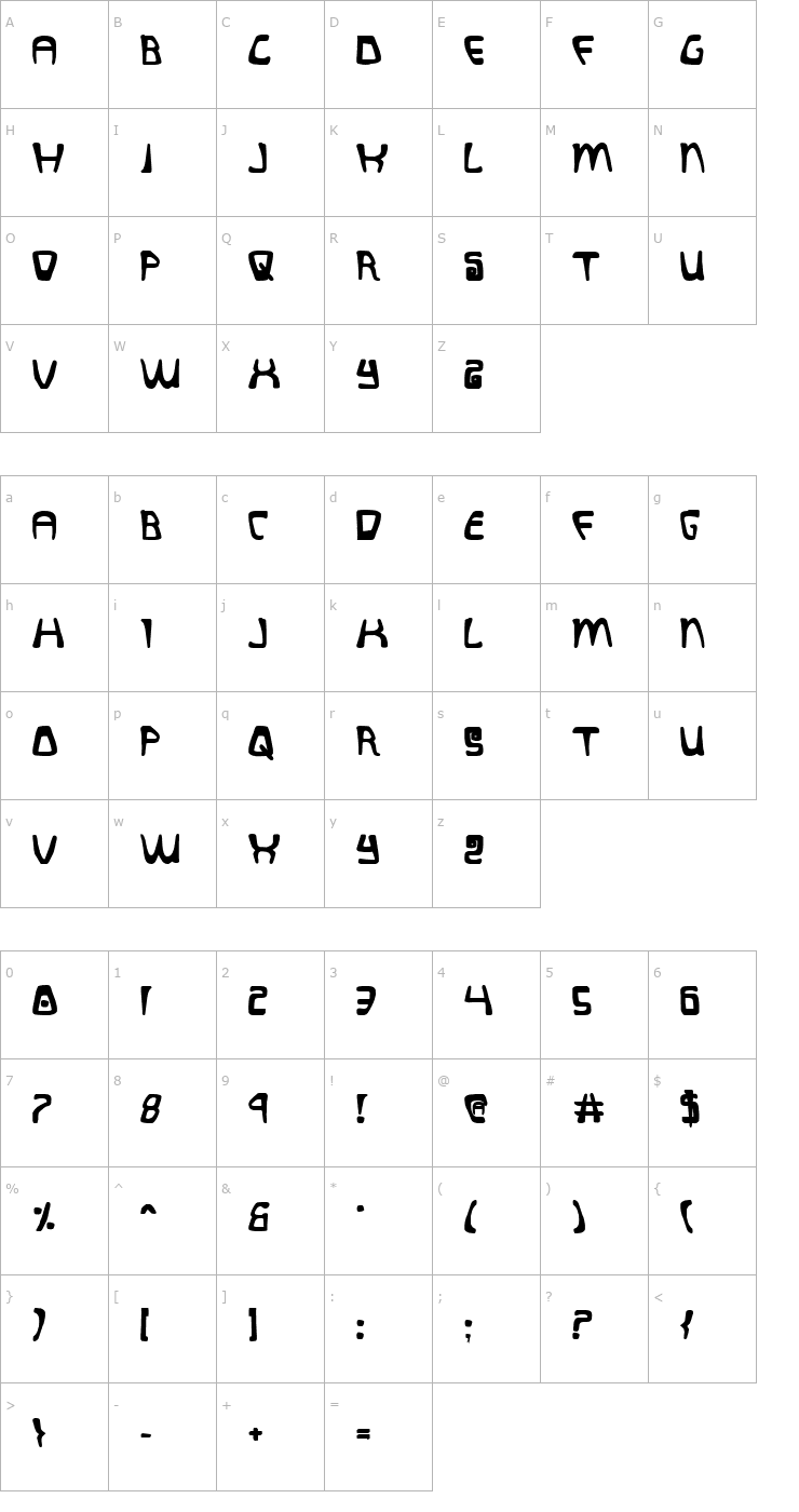 Character Map Quatl Bold Font